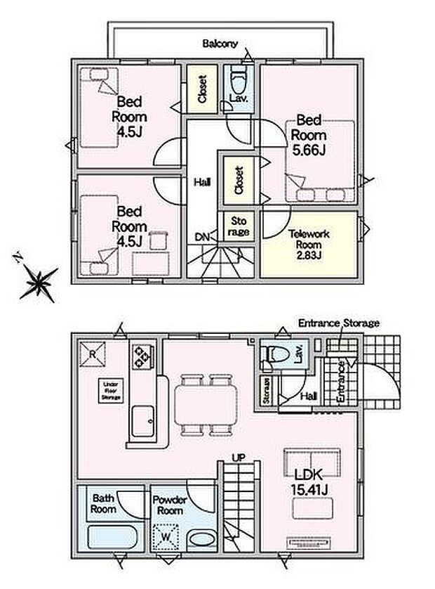【3LDK+テレワークルーム!住まいを守る高い耐震性能と制震装置を搭載】小田急「相武台前」駅徒歩圏内コミュニケーションが自然と増えるリビング階段