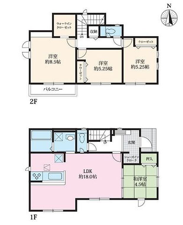 【長期優良住宅認定、開発分譲地の新築戸建!敷地広々40坪以上】カースペース2台可主要採光南向きのため陽当たり良好LDK18帖以上のゆとりある間取り