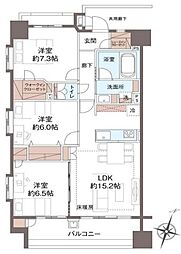 D'クラディア湘南台 3LDKの間取図画像