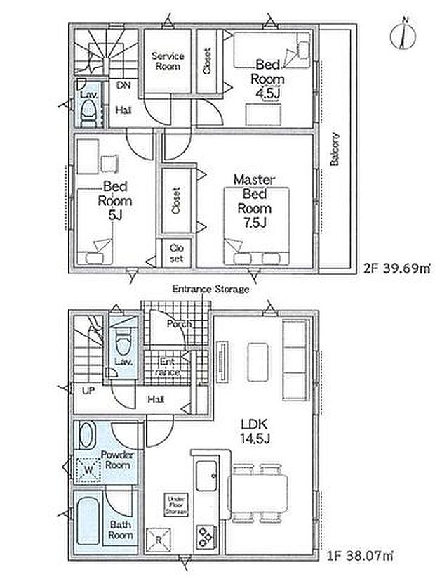 【耐震等級3＋制震装置SAFE365搭載の整形地3SLDK！全室洋室設計】全居室2面採光全居室収納完備キッチンと洗面室が近く家事動線に配慮した設計