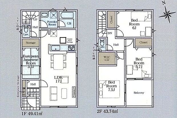 【全10棟の閑静な住宅街！耐震等級3＋制震装置搭載！住宅性能評価ダブル取得の安心住宅】全居室収納スペースあり南向きバルコニーのため陽当たり良好