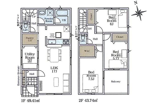 【全10棟の閑静な住宅街！耐震等級3＋制震装置搭載！住宅性能評価ダブル取得の安心住宅】全居室収納スペースあり南向きバルコニーのため陽当たり良好