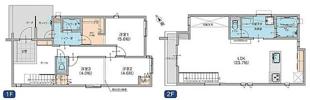 【鵠沼海岸駅徒歩7分、海まで700m！LDK23.7帖の開放感溢れるデザイン住宅】並列2台駐車可能周辺環境充実外シャワーから洗面室へ直結動線が魅力湘南の海街に映えるデザイン住宅