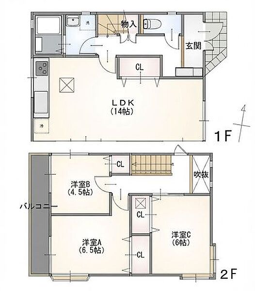【R8.10月リフォーム完了予定の3LDK！/庭付きの軽量鉄骨造戸建て】全居室2面採光で陽当り通風良好家庭菜園もできるお庭付きカースペース有り