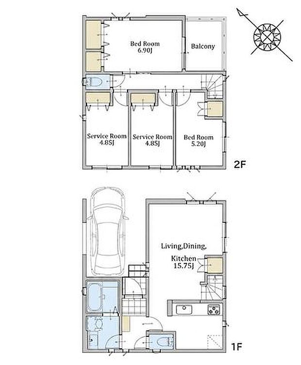 【完成済のためいつでも見学可能です!2階建て2LDK+2S+車庫付き】茅ヶ崎駅まで徒歩15分駐車場はビルドインガレージ1台可周辺環境充実