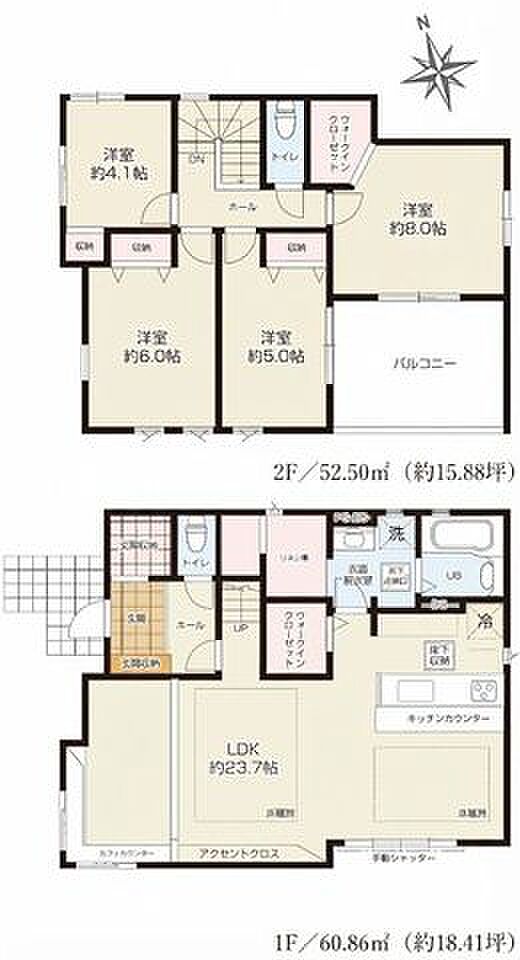 【敷地約56坪！南西角地のゆとりある4LDK！いつでも見学可】カースペース並列3台可大容量の2WIC・リネン庫・土間収納陽当たり通風良好　床暖房付き