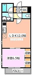 ラ・メゾン・トロワ 1LDKの間取図画像