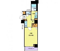 都営大江戸線 牛込柳町駅 徒歩3分の賃貸マンション 4階1Kの間取り
