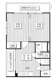 東京メトロ丸ノ内線 四谷三丁目駅 徒歩3分の賃貸マンション 2階2DKの間取り