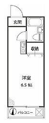 都営三田線 春日駅 徒歩7分の賃貸マンション 1階ワンルームの間取り