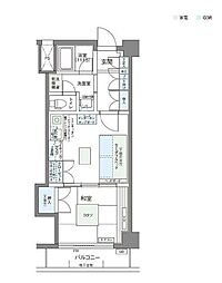 東京メトロ丸ノ内線 後楽園駅 徒歩5分の賃貸マンション 2階1DKの間取り