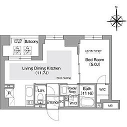東京メトロ有楽町線 護国寺駅 徒歩4分の賃貸マンション 3階1LDKの間取り