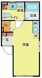東京メトロ銀座線 末広町駅 徒歩3分の賃貸マンション 2階ワンルームの間取り