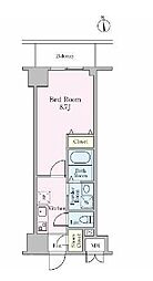 都営新宿線 九段下駅 徒歩4分の賃貸マンション 2階1Kの間取り