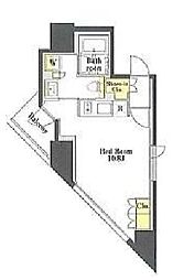 都営三田線 春日駅 徒歩4分の賃貸マンション 8階ワンルームの間取り