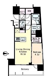 東京メトロ丸ノ内線 四谷三丁目駅 徒歩3分の賃貸マンション 2階1LDKの間取り
