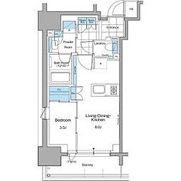 東京メトロ丸ノ内線 本郷三丁目駅 徒歩6分の賃貸マンション 11階1LDKの間取り