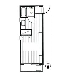 東京メトロ南北線 東大前駅 徒歩8分の賃貸マンション 1階ワンルームの間取り