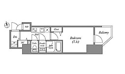 都営大江戸線 本郷三丁目駅 徒歩7分の賃貸マンション 9階1Kの間取り
