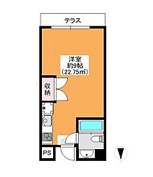 東京メトロ丸ノ内線 本郷三丁目駅 徒歩4分の賃貸マンション 1階ワンルームの間取り