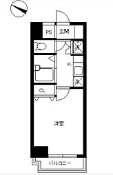 都営三田線 白山駅 徒歩7分の賃貸マンション 6階1Kの間取り