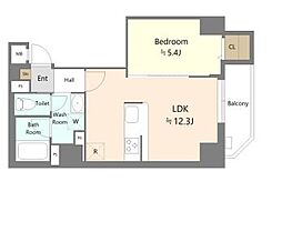 都営大江戸線 本郷三丁目駅 徒歩7分の賃貸マンション 8階1LDKの間取り