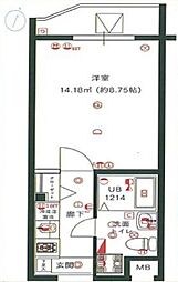 東京メトロ有楽町線 江戸川橋駅 徒歩9分の賃貸マンション 3階1Kの間取り