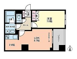 JR中央線 四ツ谷駅 徒歩11分の賃貸マンション 3階1LDKの間取り