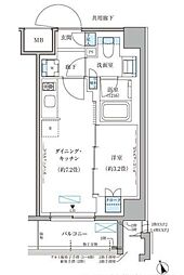 都営大江戸線 本郷三丁目駅 徒歩7分の賃貸マンション 4階1DKの間取り