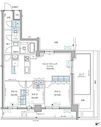 都営大江戸線 本郷三丁目駅 徒歩7分の賃貸マンション 8階3LDKの間取り