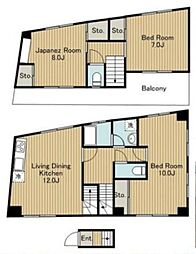 メゾン新宿 3LDKの間取図画像