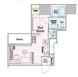 東京メトロ丸ノ内線 四谷三丁目駅 徒歩4分の賃貸マンション 4階ワンルームの間取り