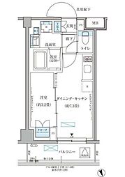 都営大江戸線 本郷三丁目駅 徒歩7分の賃貸マンション 2階1DKの間取り