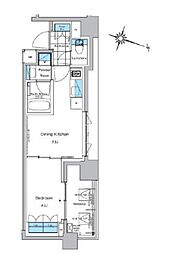 東京メトロ銀座線 神田駅 徒歩2分の賃貸マンション 3階1DKの間取り