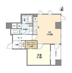 東京メトロ半蔵門線 半蔵門駅 徒歩2分の賃貸マンション 10階1LDKの間取り