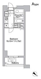 東京メトロ南北線 市ケ谷駅 徒歩5分の賃貸マンション 3階1Kの間取り