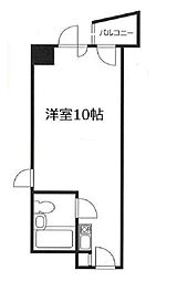 東京メトロ南北線 東大前駅 徒歩6分の賃貸マンション 4階ワンルームの間取り