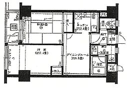 都営三田線 白山駅 徒歩7分の賃貸マンション 10階2DKの間取り