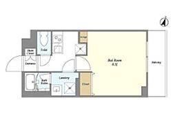 東京メトロ南北線 東大前駅 徒歩6分の賃貸マンション 1階1Kの間取り