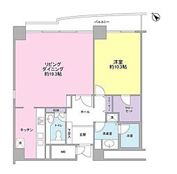 四番町プラザ 701 7階1LDKの間取り