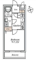 ドゥーエ四谷三丁目 5階1Kの間取り