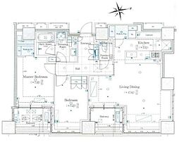 クラッシィタワー新宿御苑 2LDKの間取図画像