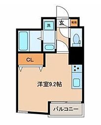 東京メトロ丸ノ内線 茗荷谷駅 徒歩7分の賃貸マンション 3階ワンルームの間取り