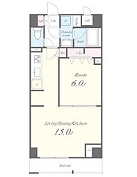 都営新宿線 神保町駅 徒歩5分の賃貸マンション 7階1LDKの間取り