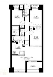 東京メトロ東西線 神楽坂駅 徒歩4分の賃貸マンション 3階3LDKの間取り