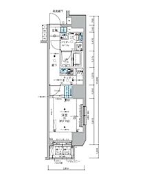 メインステージ信濃町 1Kの間取図画像