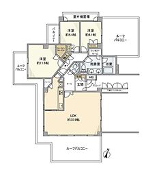 パークハウス・ジオ六番町 3LDKの間取図画像