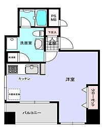 ライオンズマンション平河町 ワンルームの間取図画像
