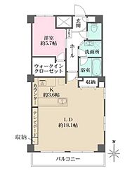 藤和ハイタウン新宿 1LDKの間取図画像
