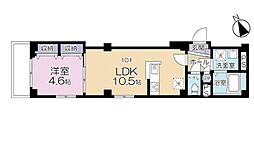 GreenGardenYOTSUYA 1LDKの間取図画像
